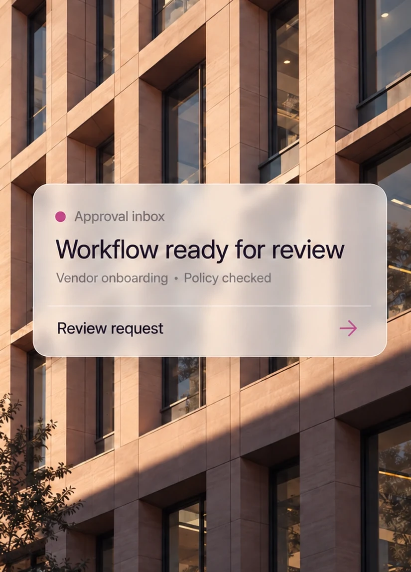 Bloom 승인 알림 카드 UI: Workflow ready for review